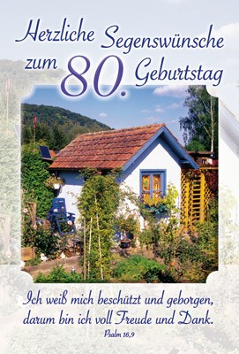 6842_0 Faltkarte - Herzliche Segenswünsche zum 80. Geburtstag