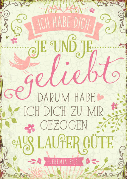Postkarte - Aus Güte geliebt
