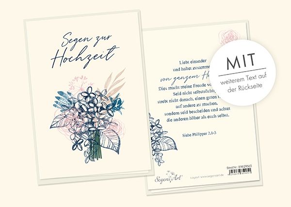 Doppelkarte Collage - Segen zur Hochzeit - Liebt einander Doppelkarte Collage - Segen zur Hochzeit - Liebt einander