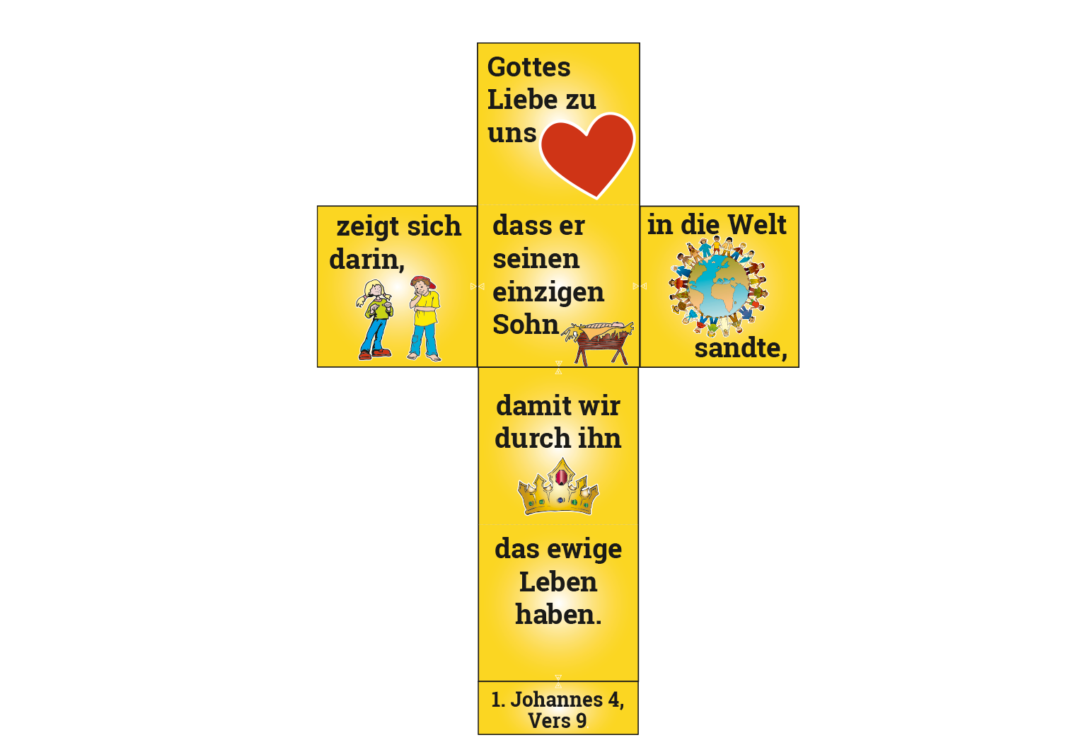 Bibelvers-Set - Sechs evangelistische Bibelverse