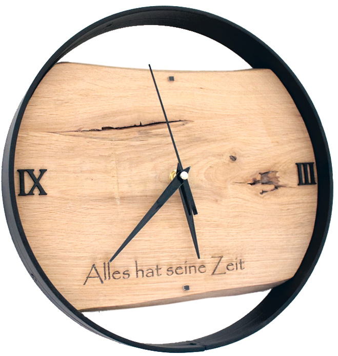 Holzwanduhr - Alles hat seine Zeit