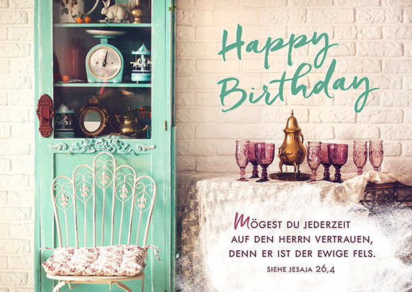 Happy Birthday - Mögest du (Postkarte)