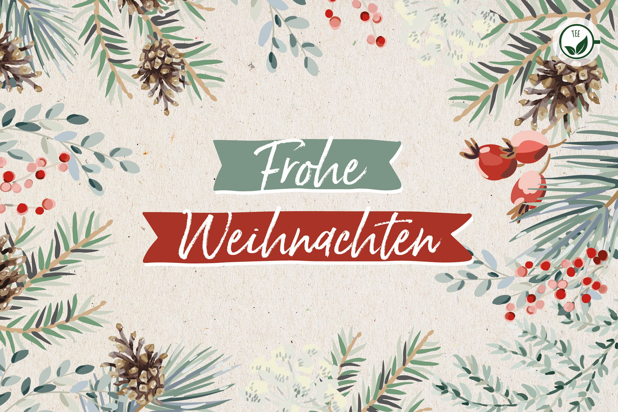 Teekarte - Frohe Weihnachten Teekarte - Frohe Weihnachten