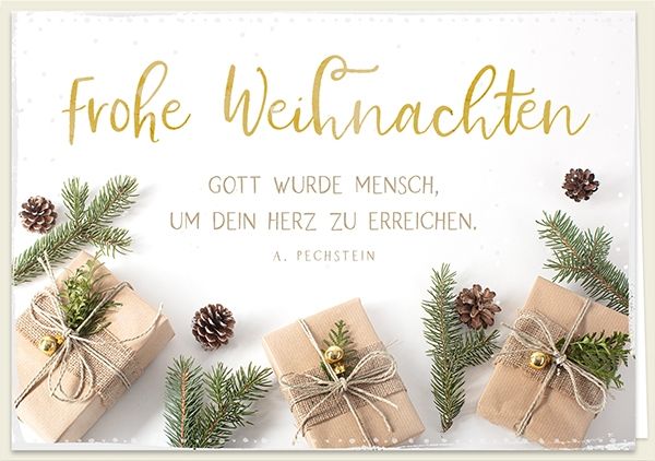 Doppelkarte - Frohe Weihnachten - Gott wurde Mensch