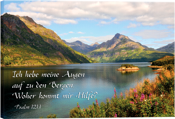 Leinwandbild - See in den Bergen