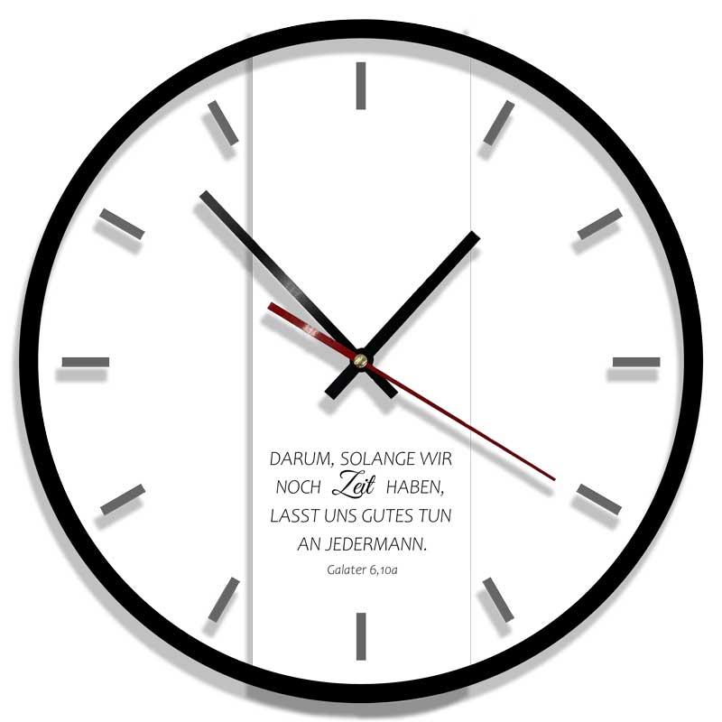 Wanduhr - Darum, solange wir noch Zeit haben
