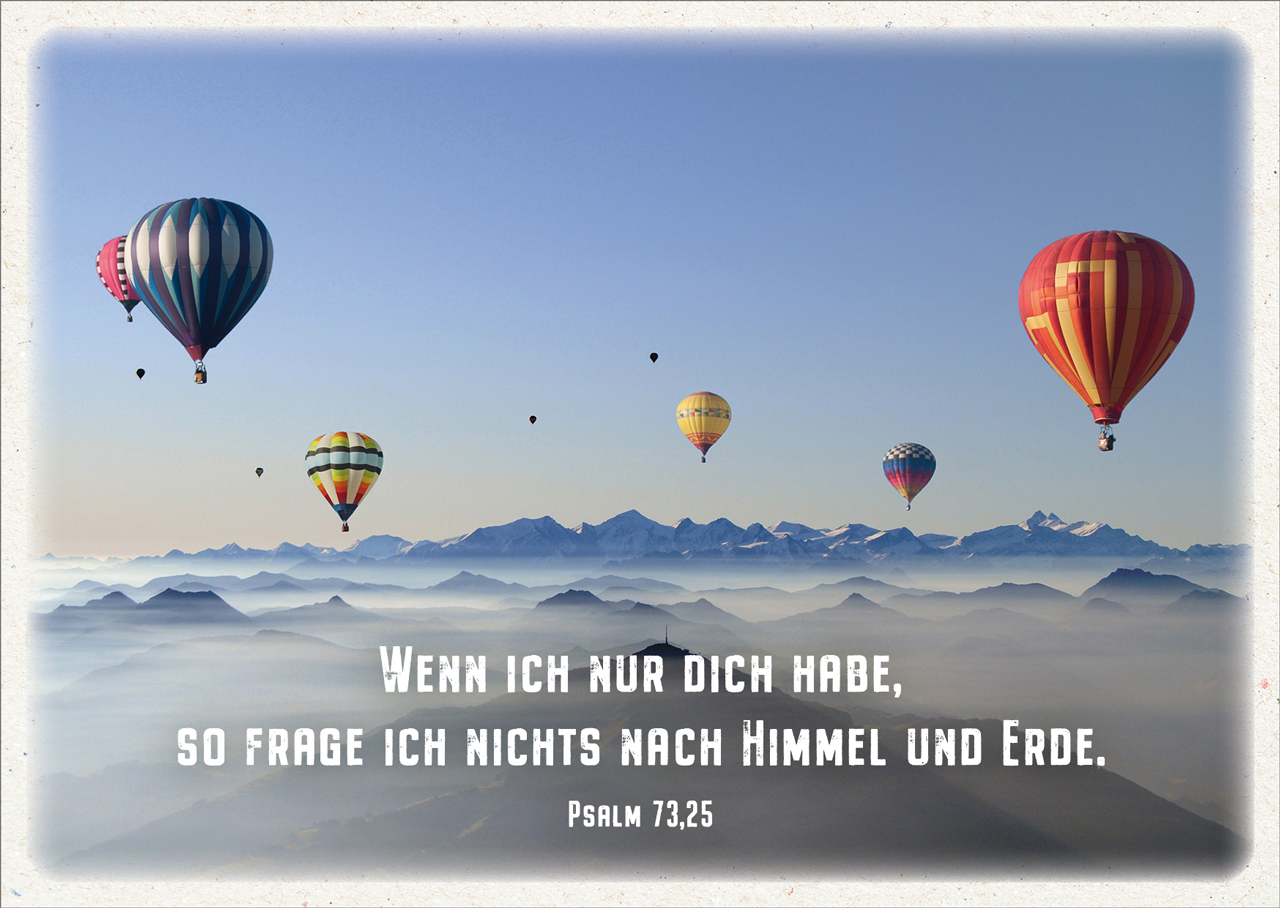 Postkarte Heißluftballons - Wenn ich nur dich habe