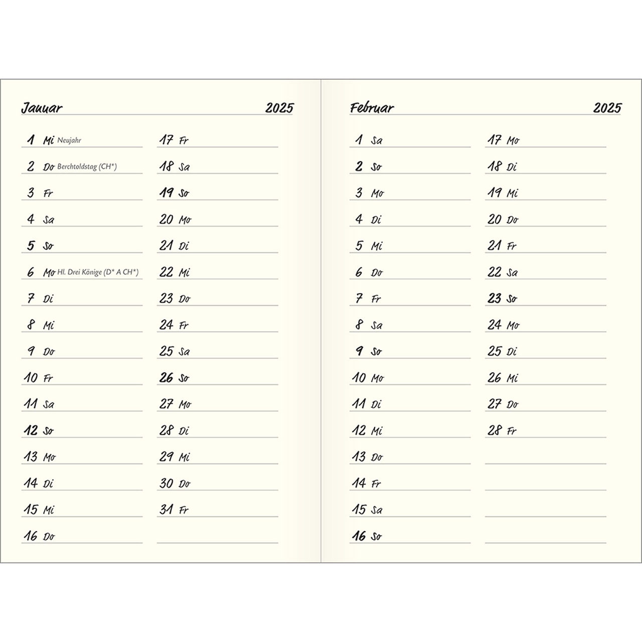 Notice-Kalender - Er ist immer bei mir 2025