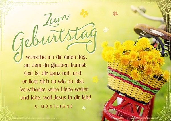 Postkarte - Zum Geburtstag - einen Tag